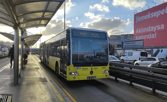 metrobüs durak hesaplama